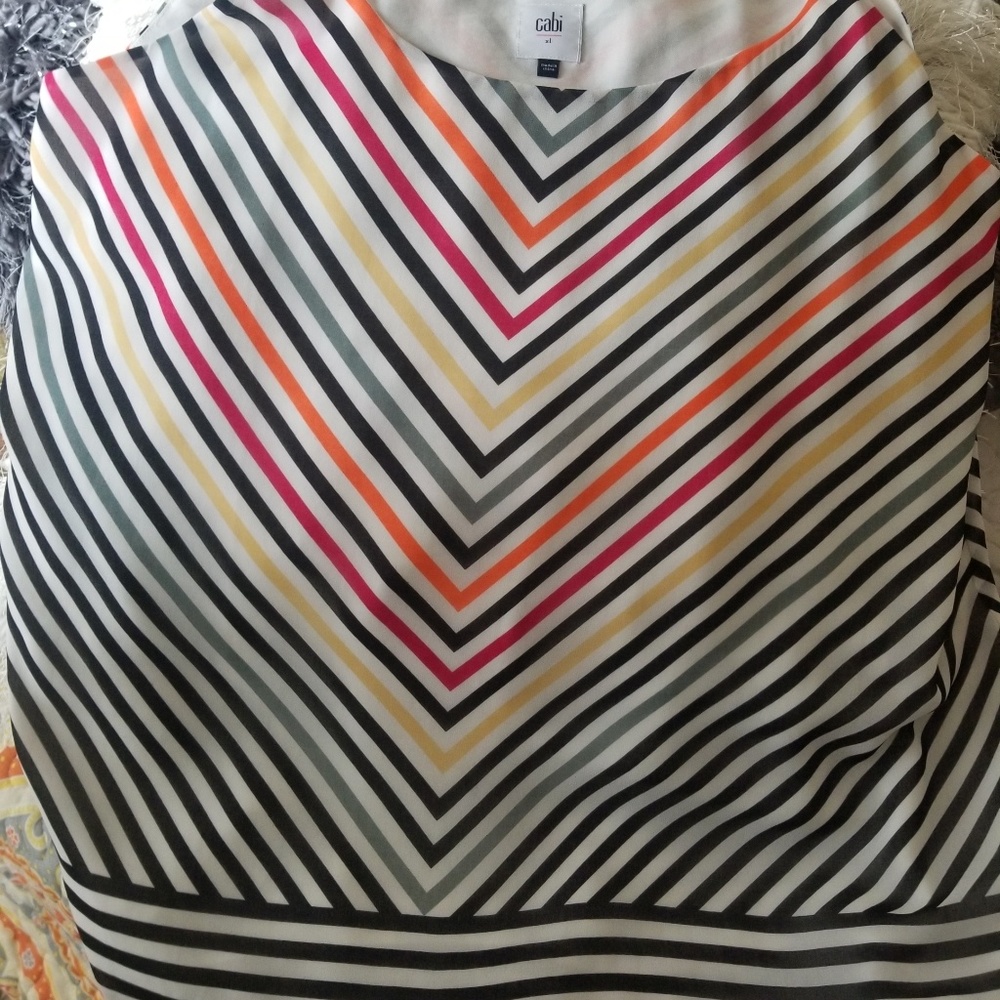 Cabi steiped spaghetti strap shirt